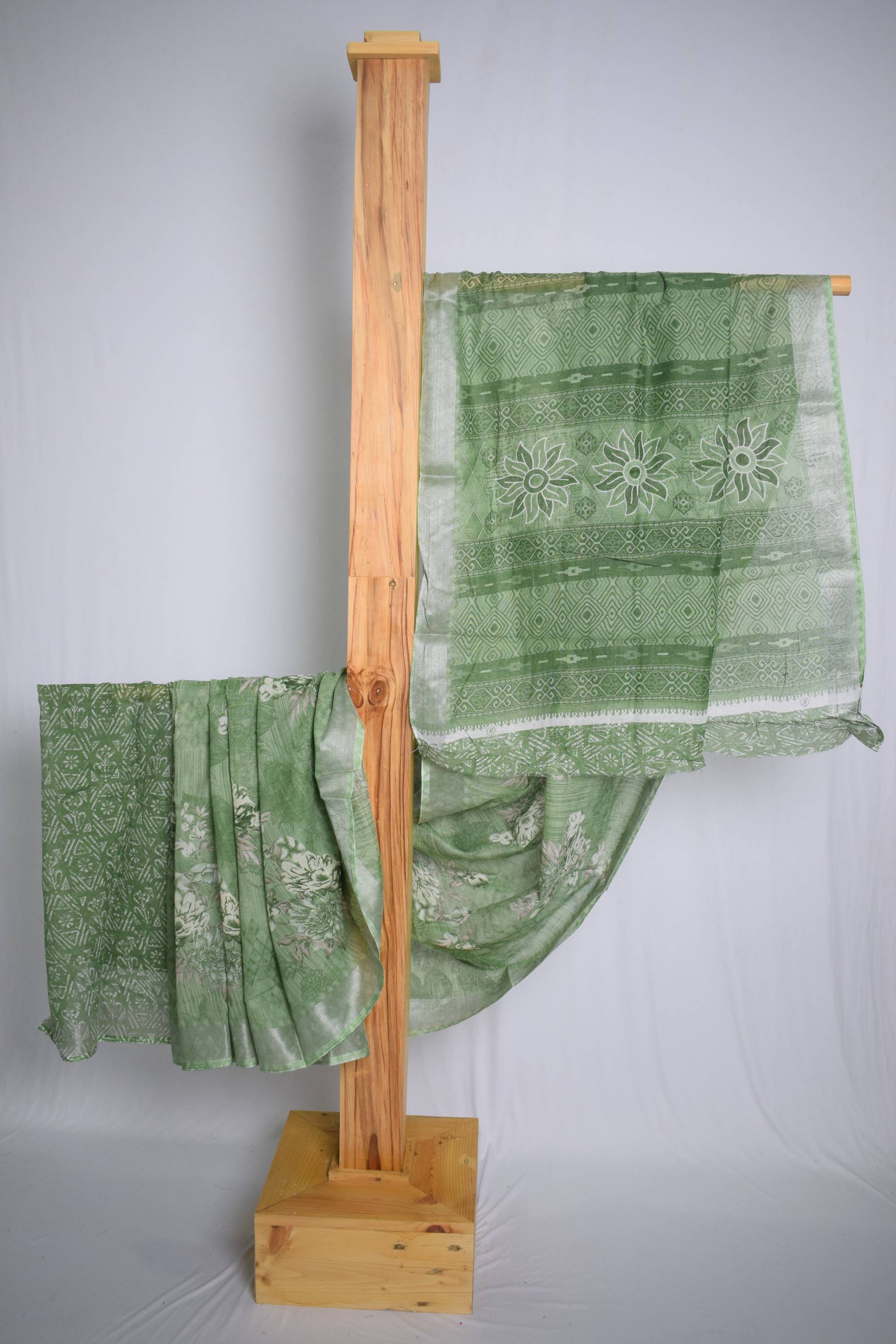 Linen Special Floral Design Saree
