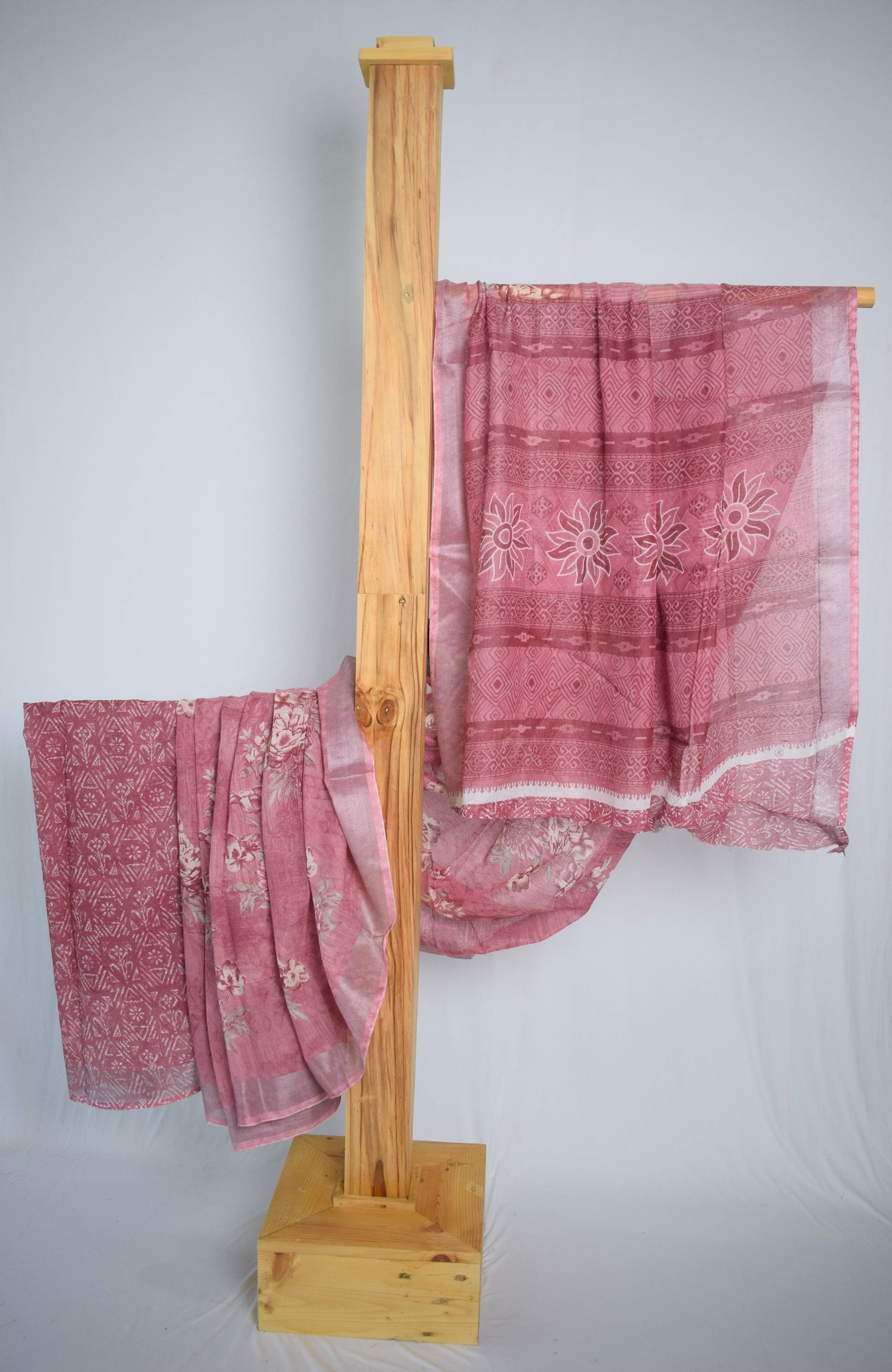 Linen Special Floral Design Saree