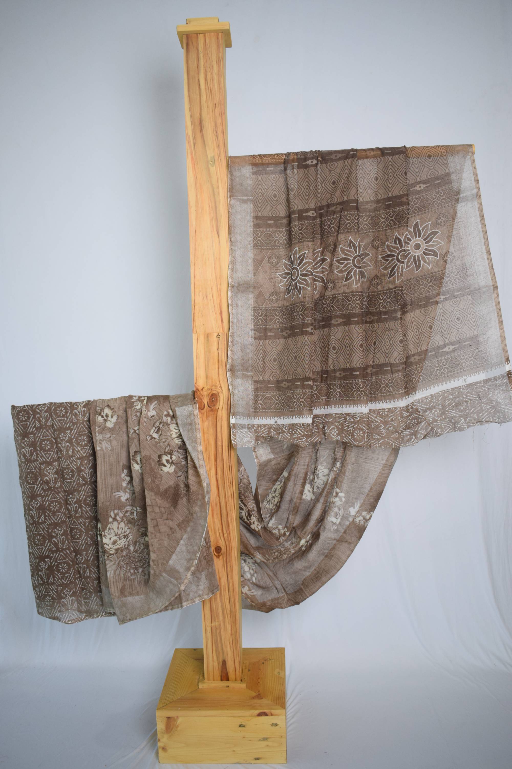 Linen Special Floral Design Saree