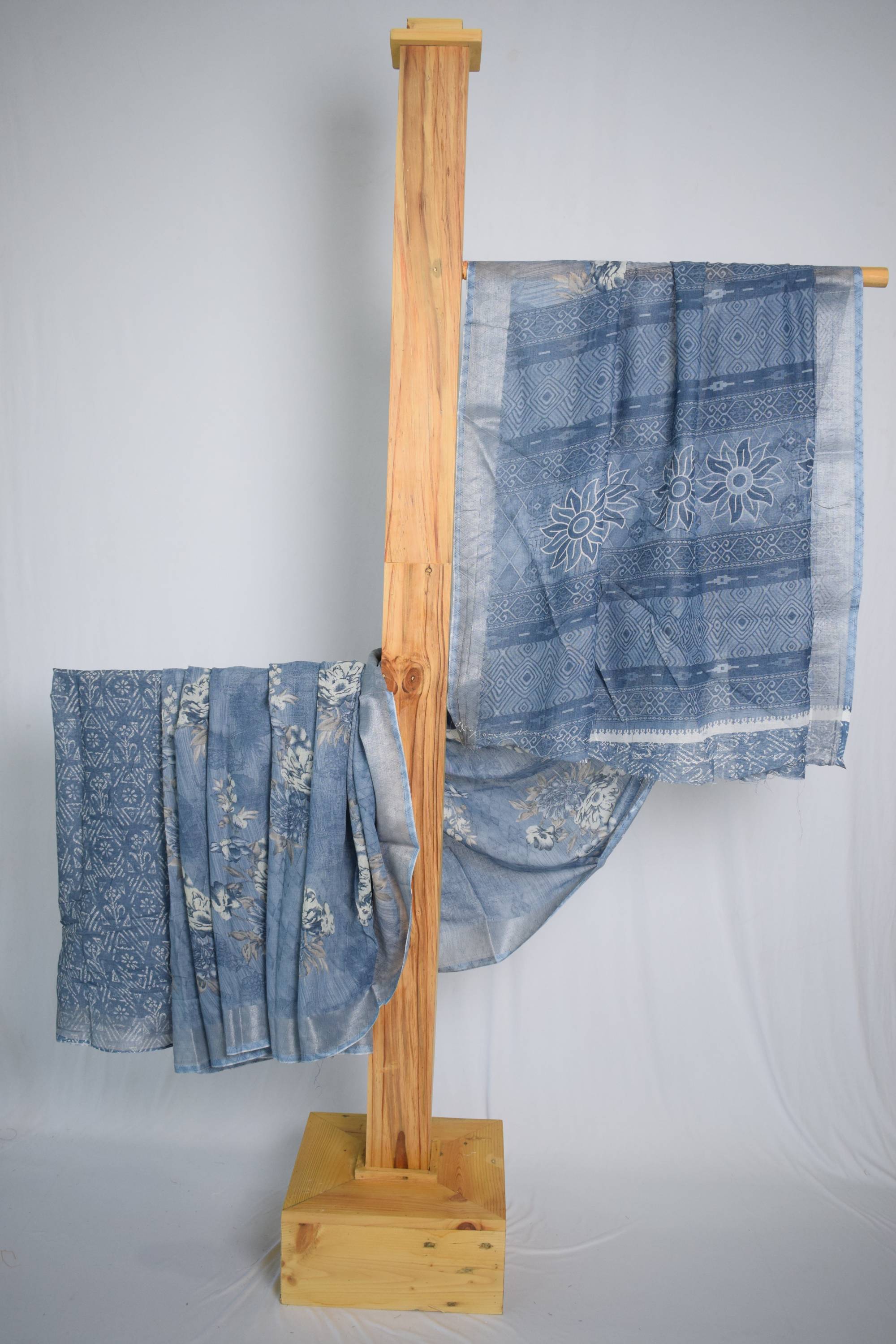 Linen Special Floral Design Saree