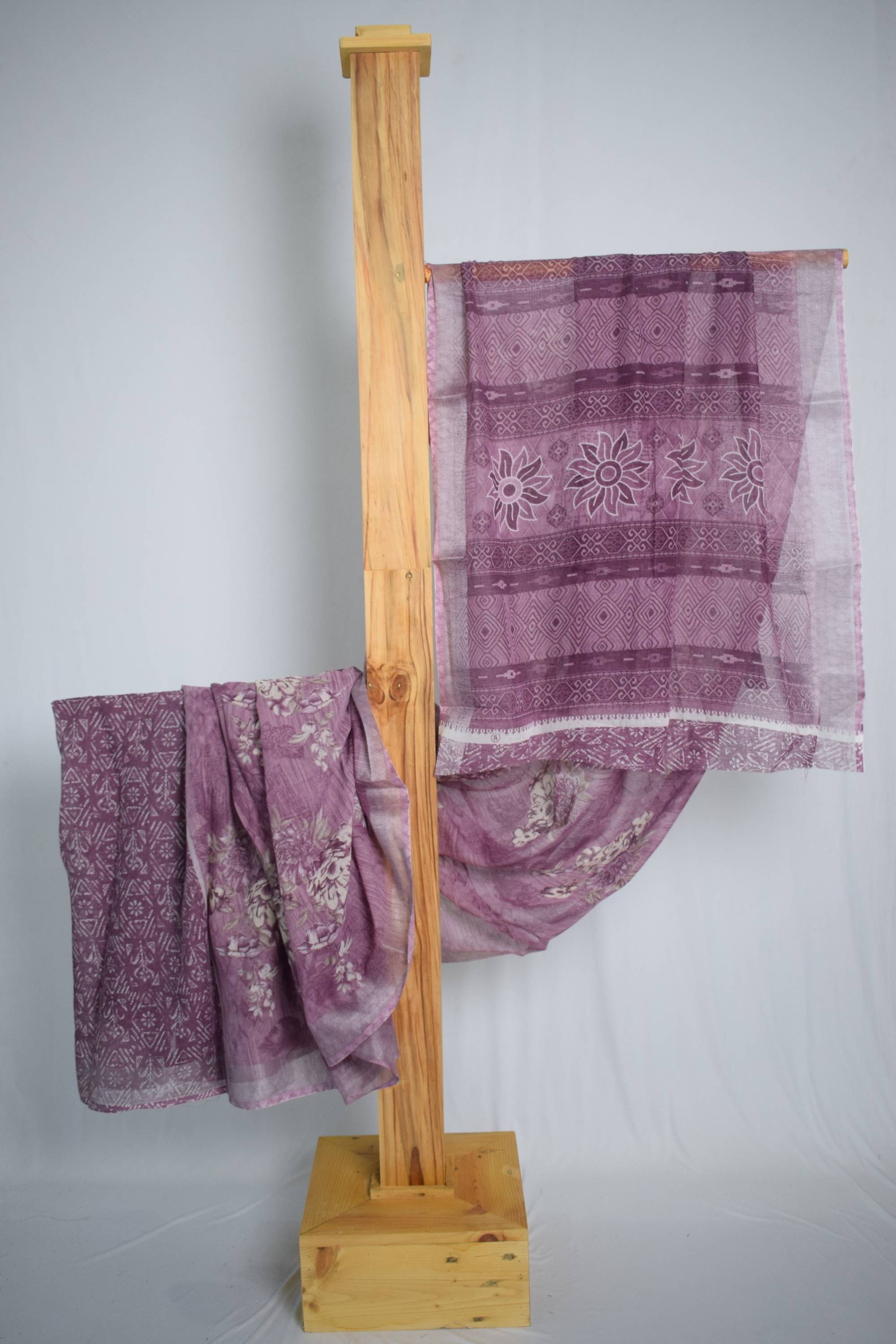 Linen Special Floral Design Saree