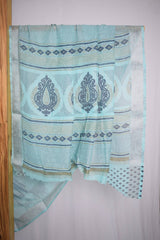 Vibrant Multicolor Linen Printed Saree