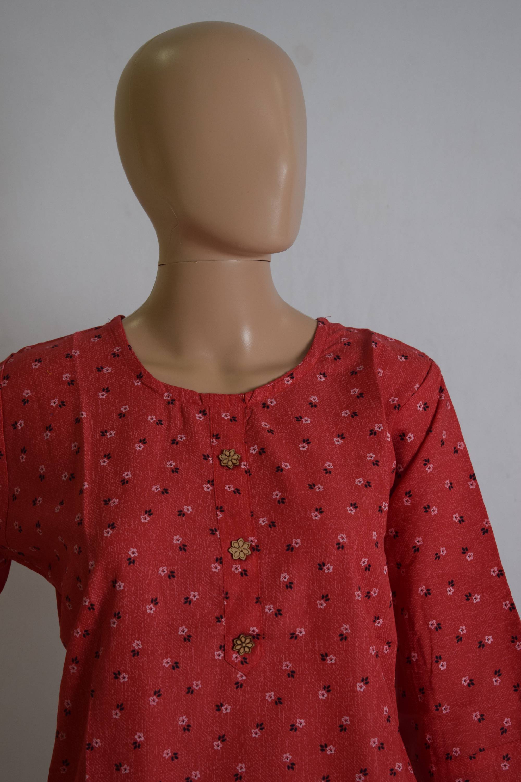 Floral Printed Cotton Kurti Top