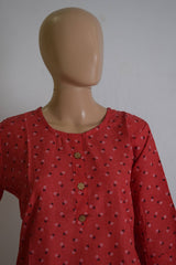 Floral Printed Cotton Kurti Top