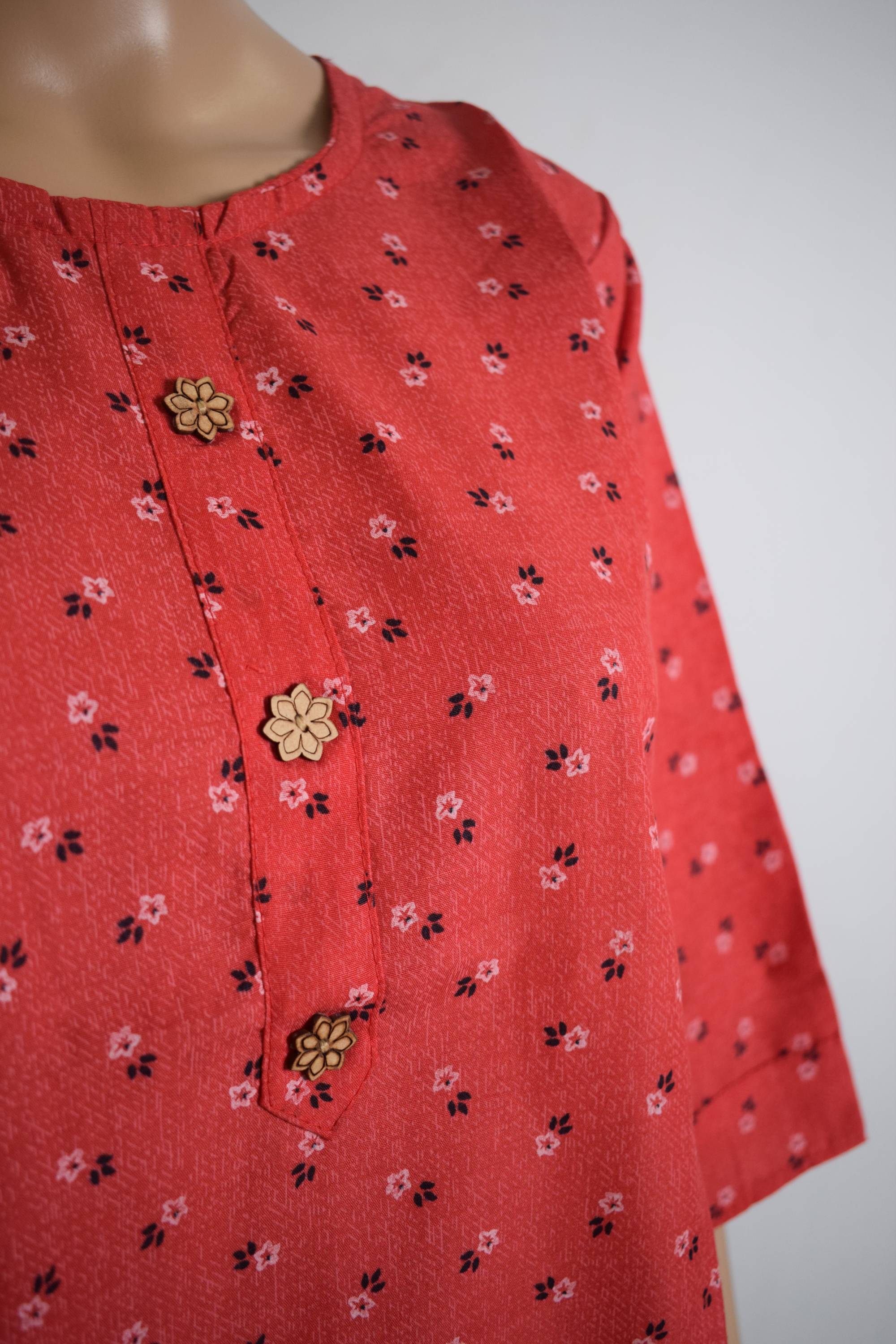 Floral Printed Cotton Kurti Top
