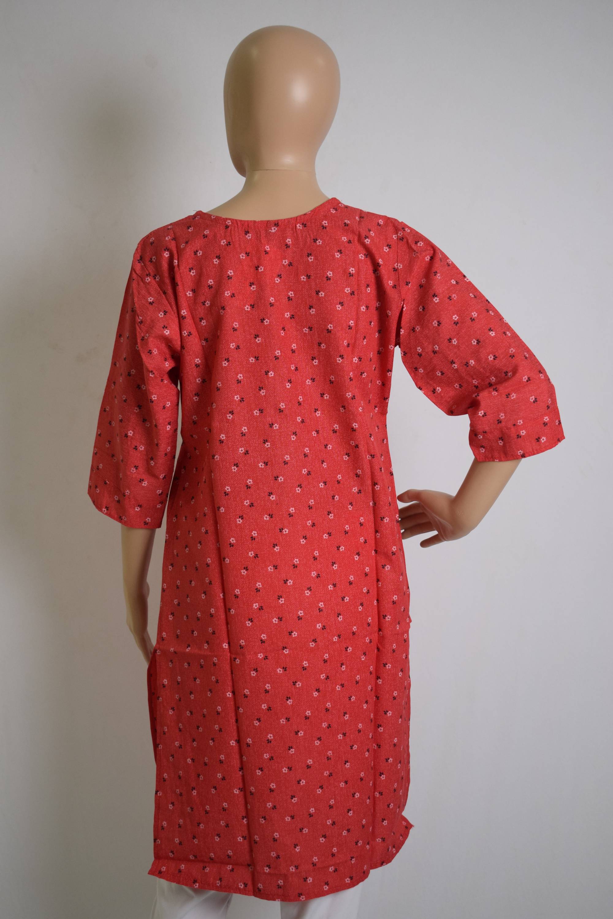 Floral Printed Cotton Kurti Top