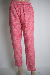 Pink Floral Printed Cotton Kurta Set