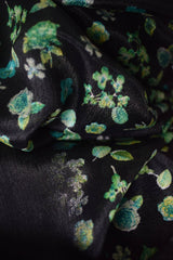 Floral Printed Coral Silk Saree