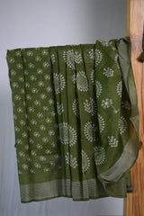Multicolor Ethnic Design Cotton Saree