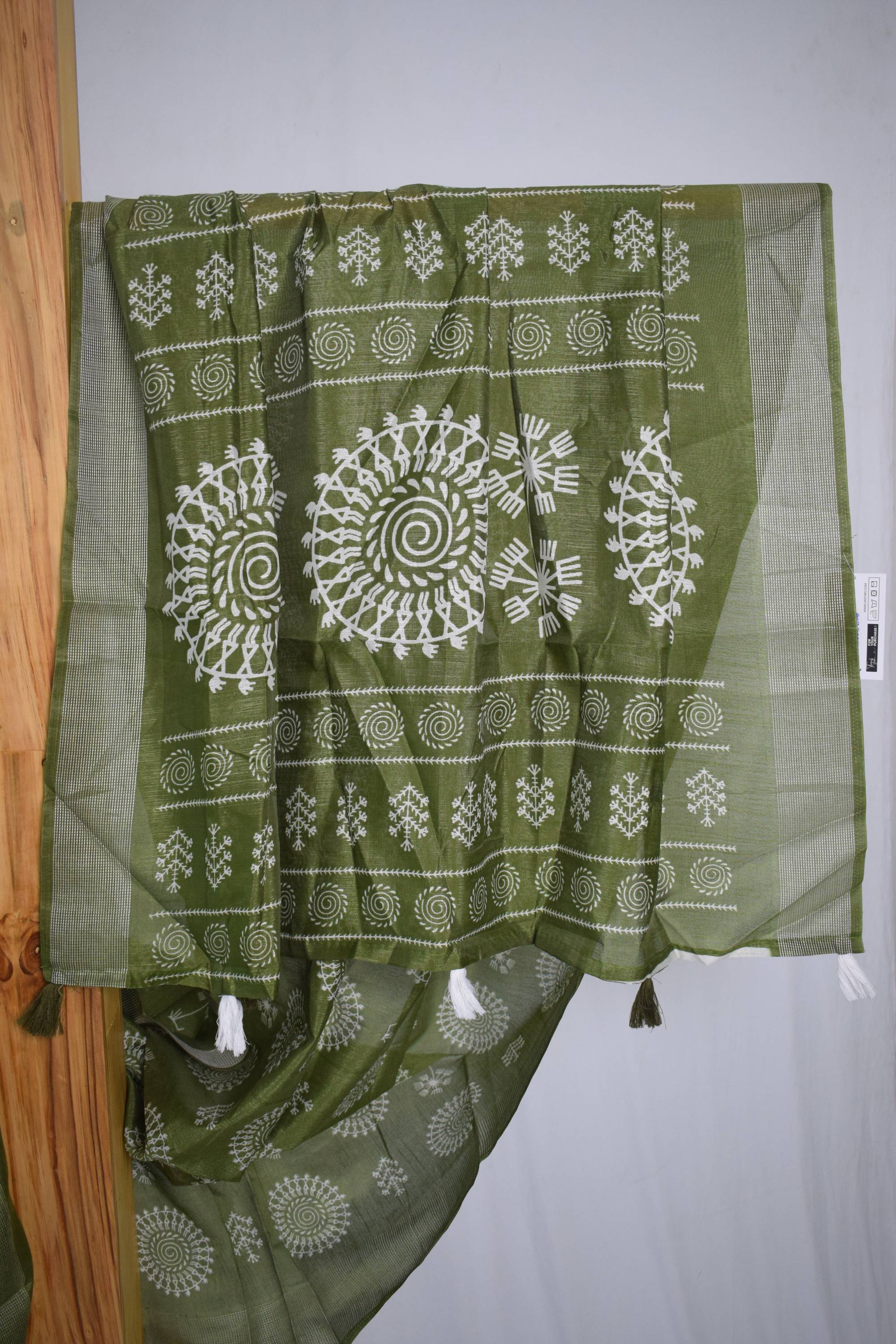Multicolor Ethnic Design Cotton Saree