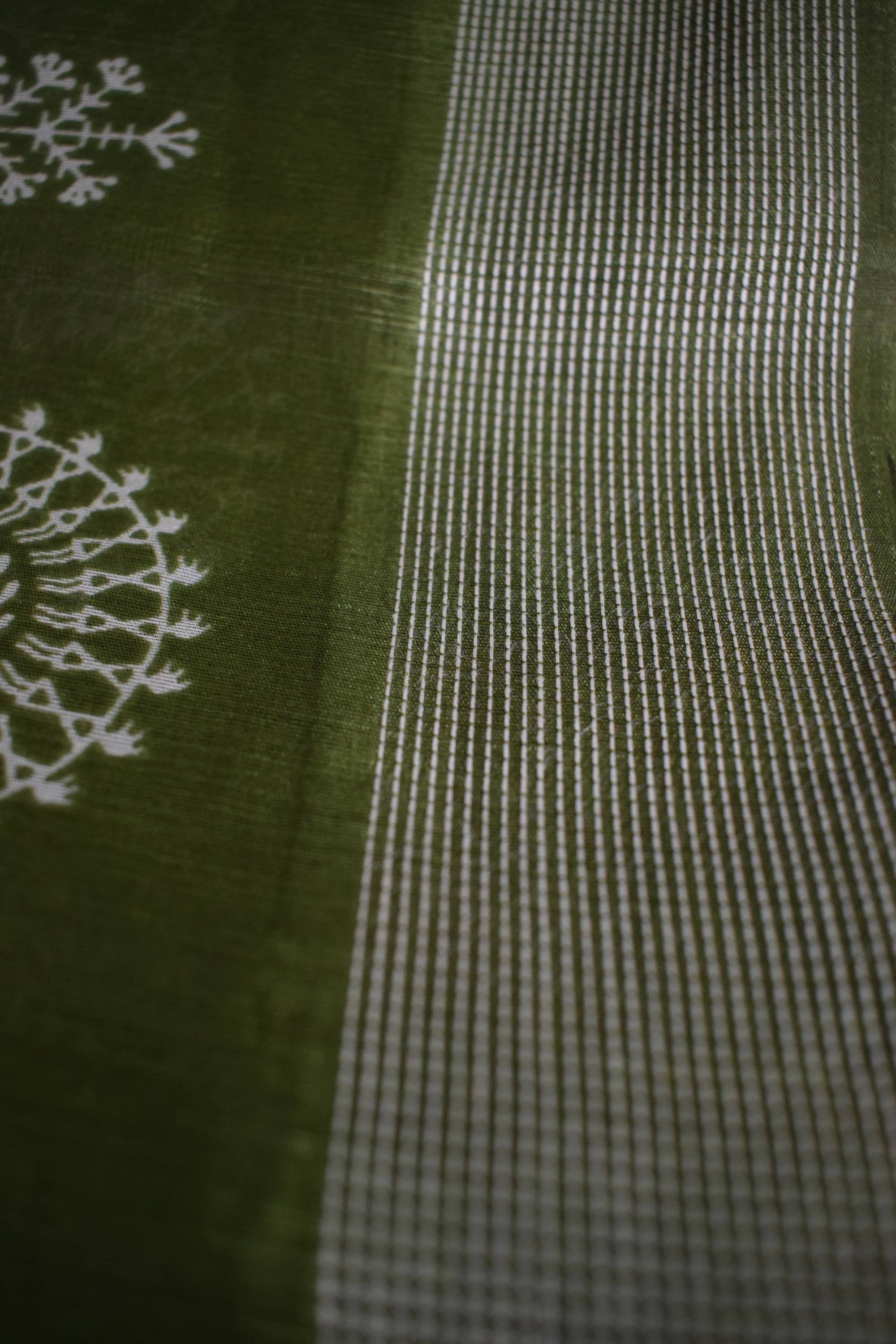 Multicolor Ethnic Design Cotton Saree