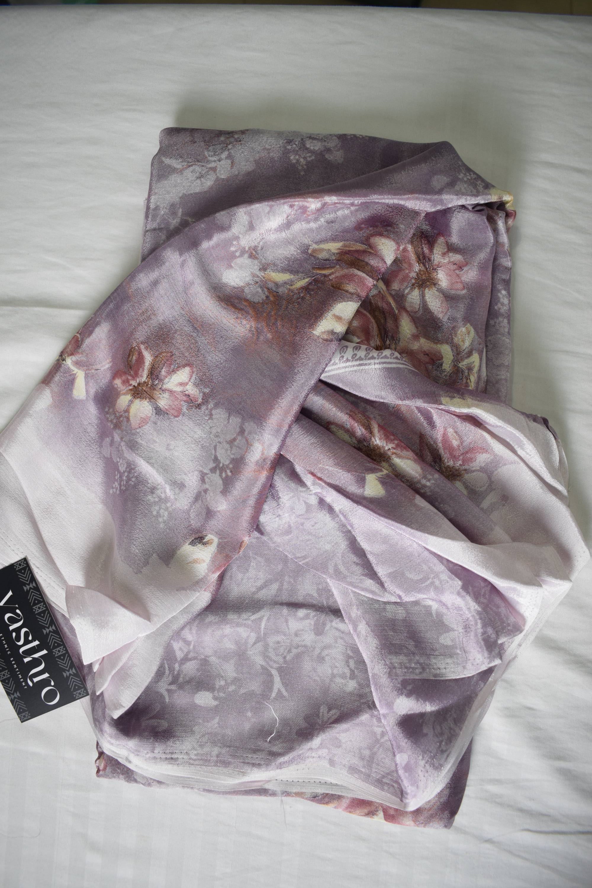 Floral Silk Printed Designer Saree