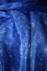 Floral Printed Coral Silk Saree