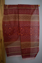 Pure Cotton Premium Red & Yellow Designer Saree