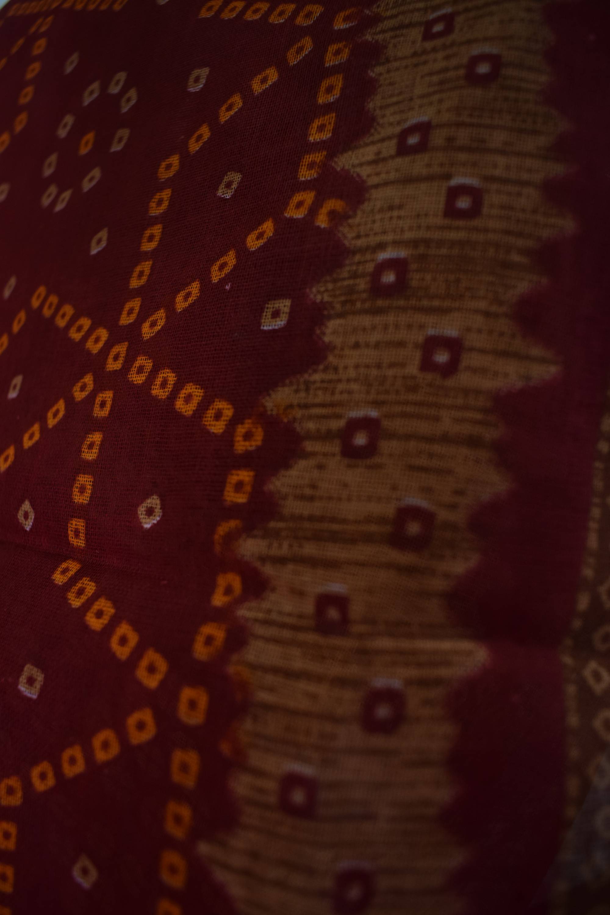 Pure Cotton Premium Red & Yellow Designer Saree