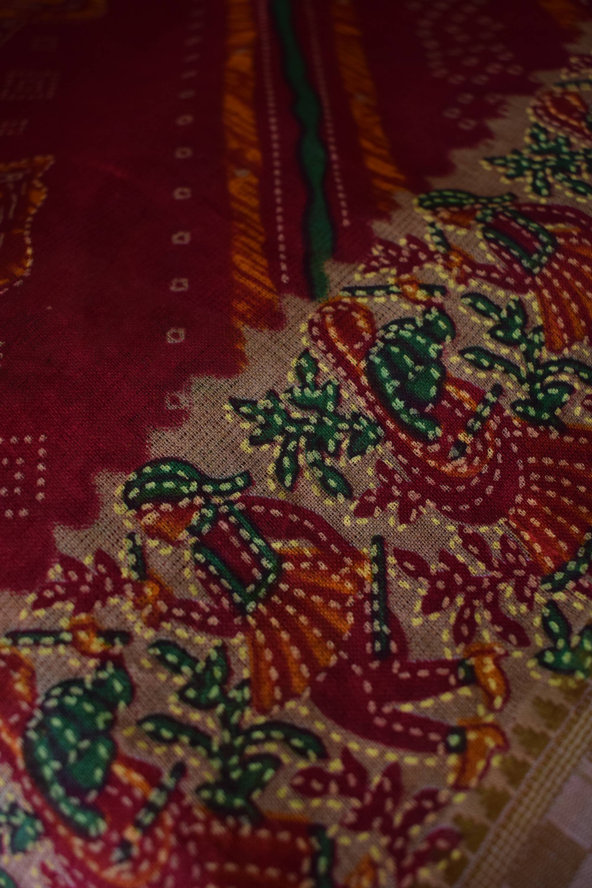 Pure Cotton Premium Red Designer Saree with Golden Border