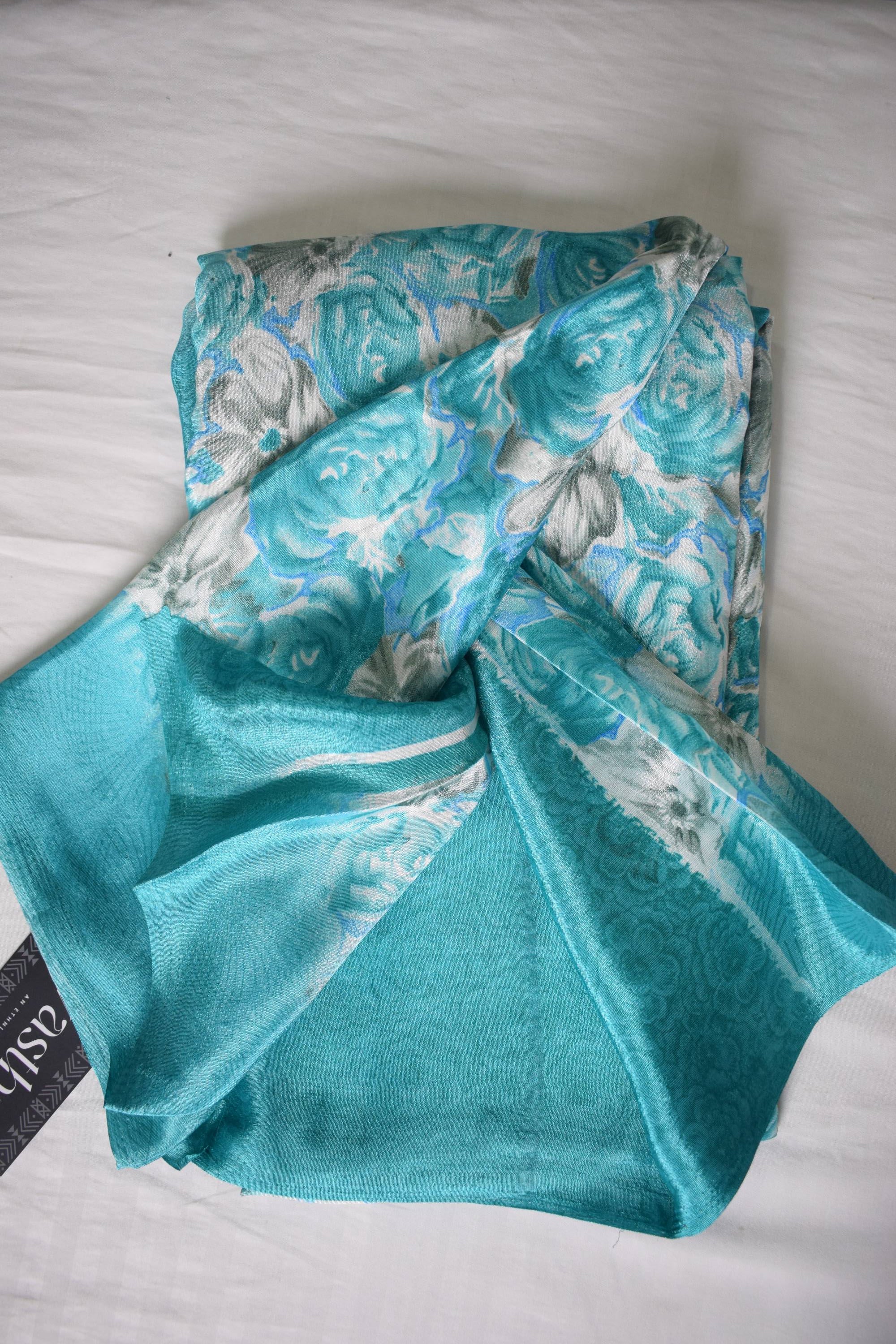 Floral Printed Multicolor Cotton Silk Saree