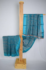 Cotton Silk Printed Saree with Satin Border