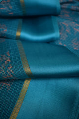 Cotton Silk Printed Saree with Satin Border