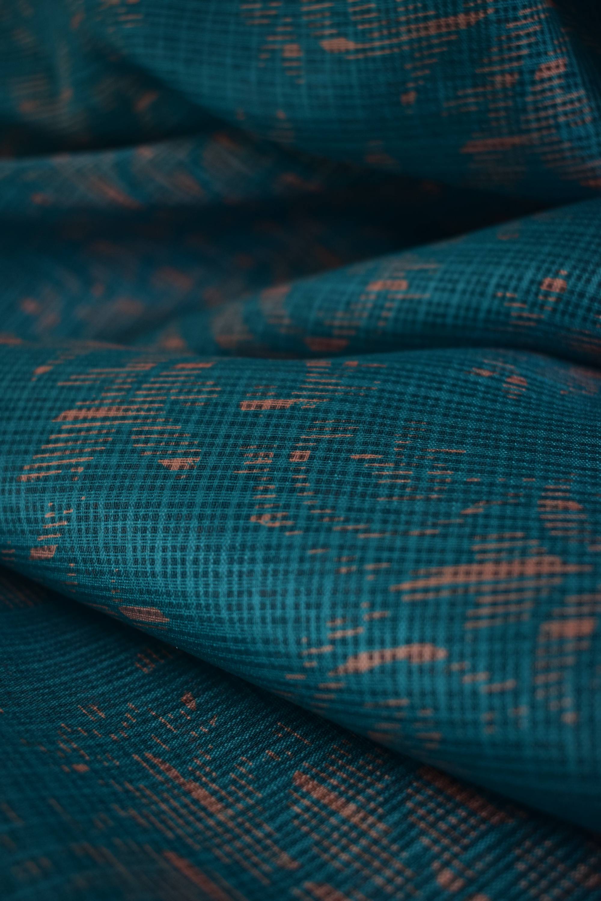Cotton Silk Printed Saree with Satin Border