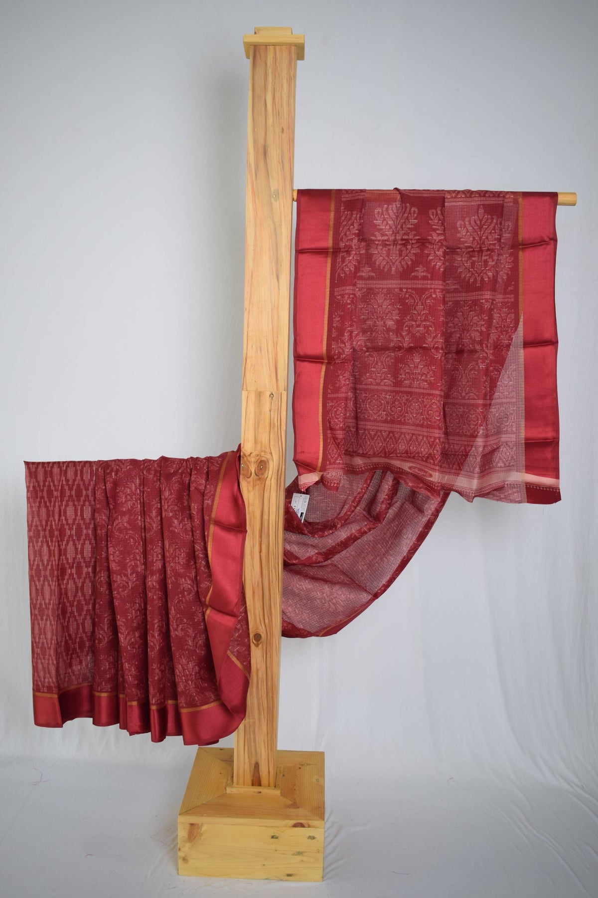Cotton Silk Printed Saree with Satin Border