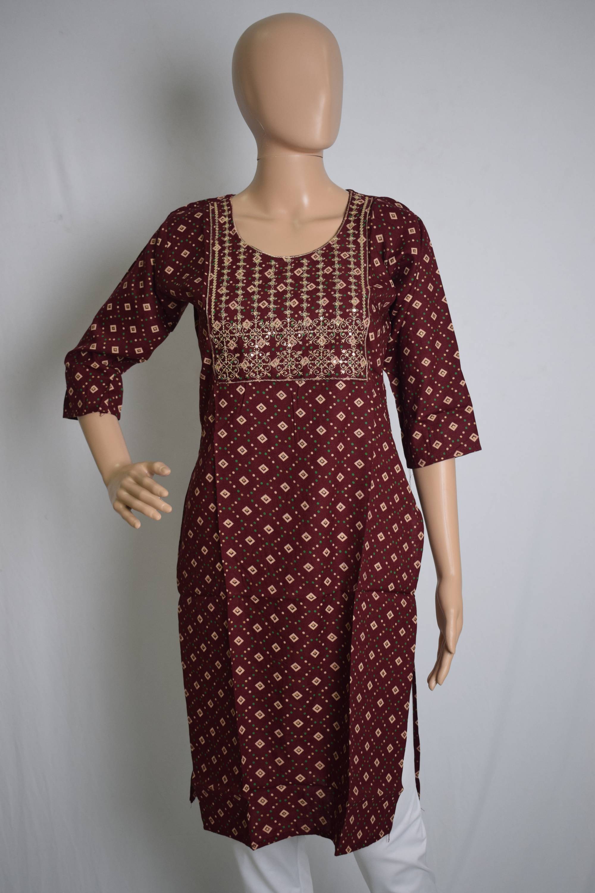 Embroidered Ethnic Kurti Top
