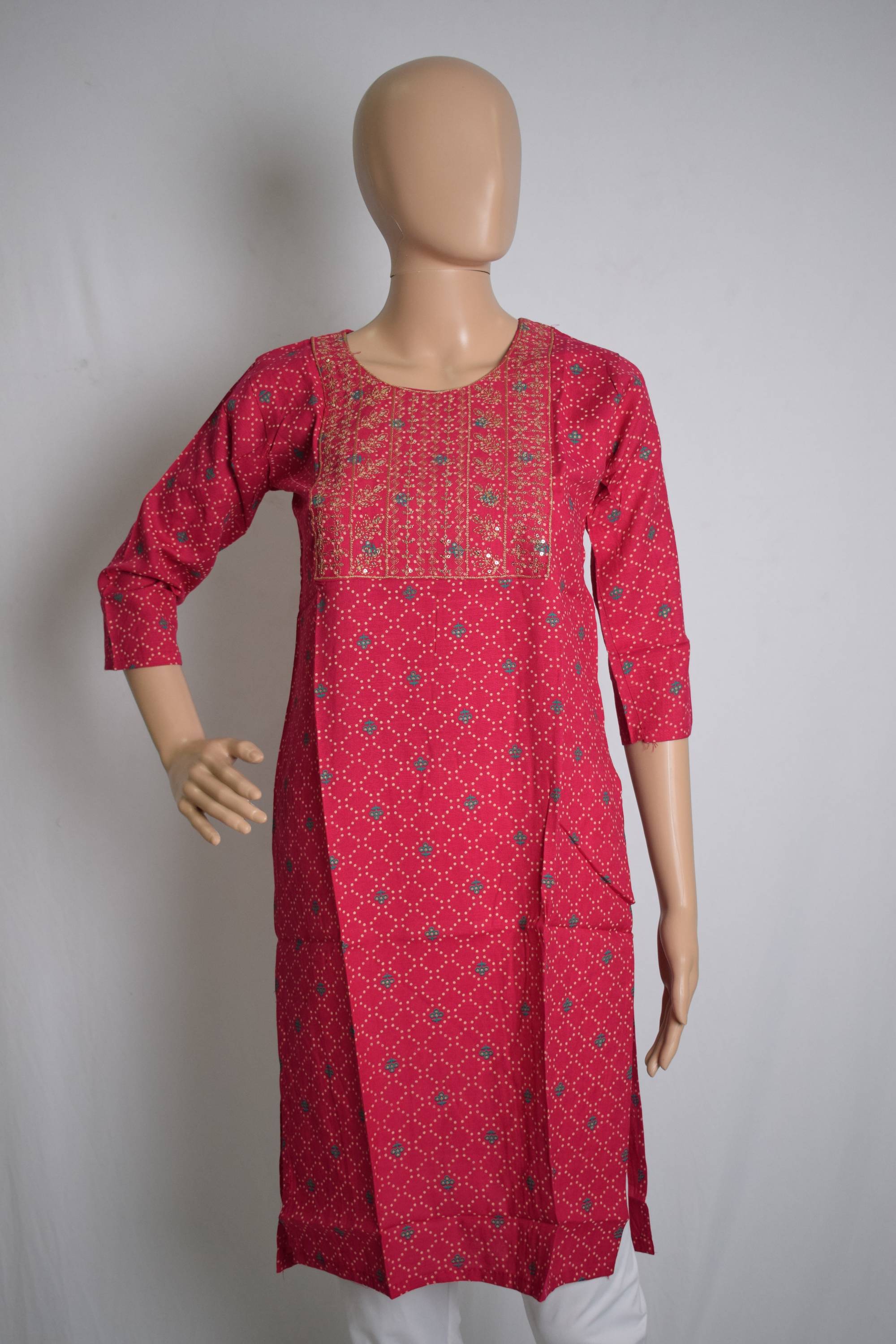 Festive Cotton Kurti Top