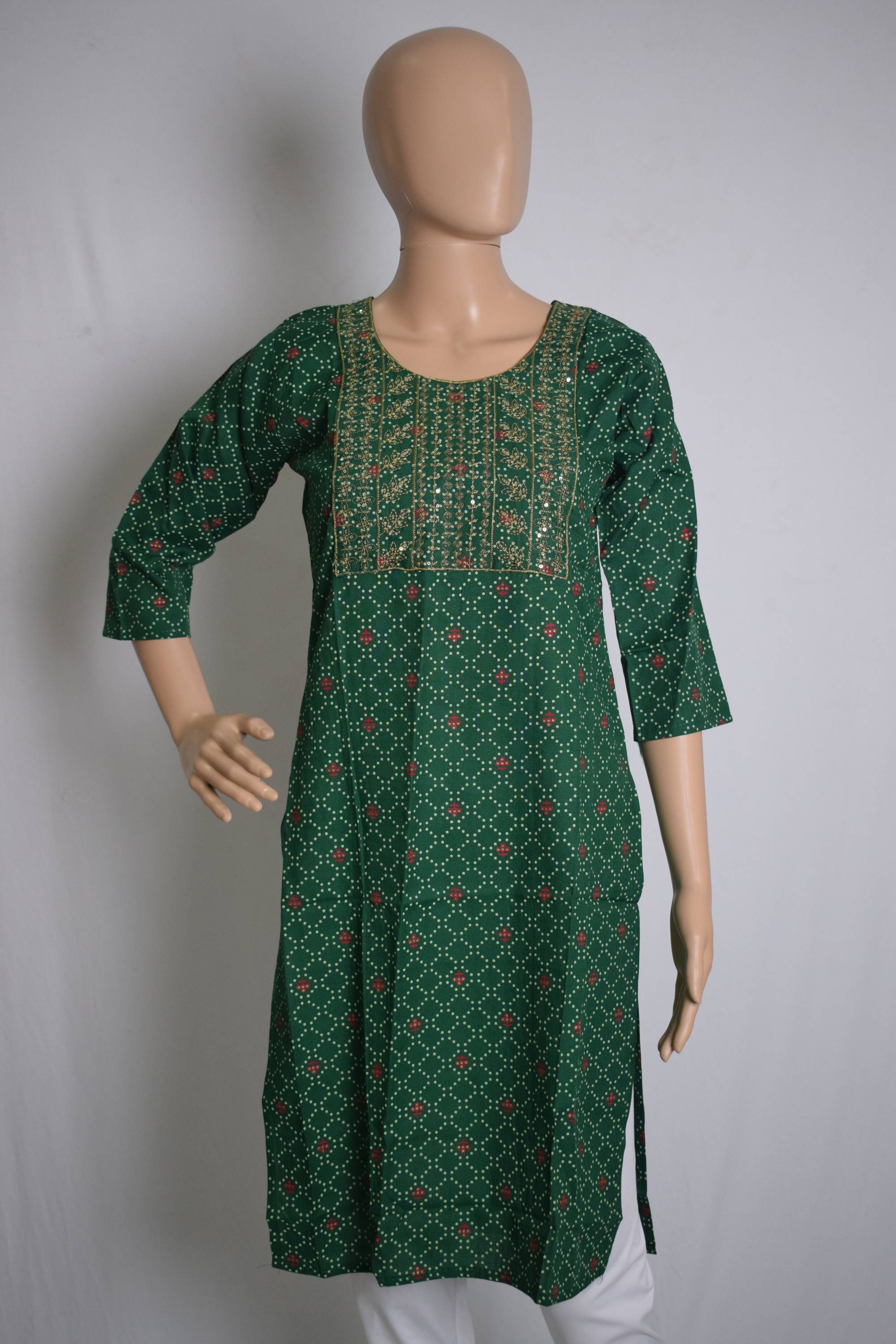 Festive Cotton Kurti Top