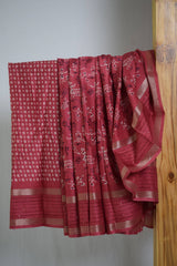Banarasi Silk Printed Sequence Border Saree