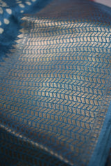 Coral Silk Gold Border Designer Saree