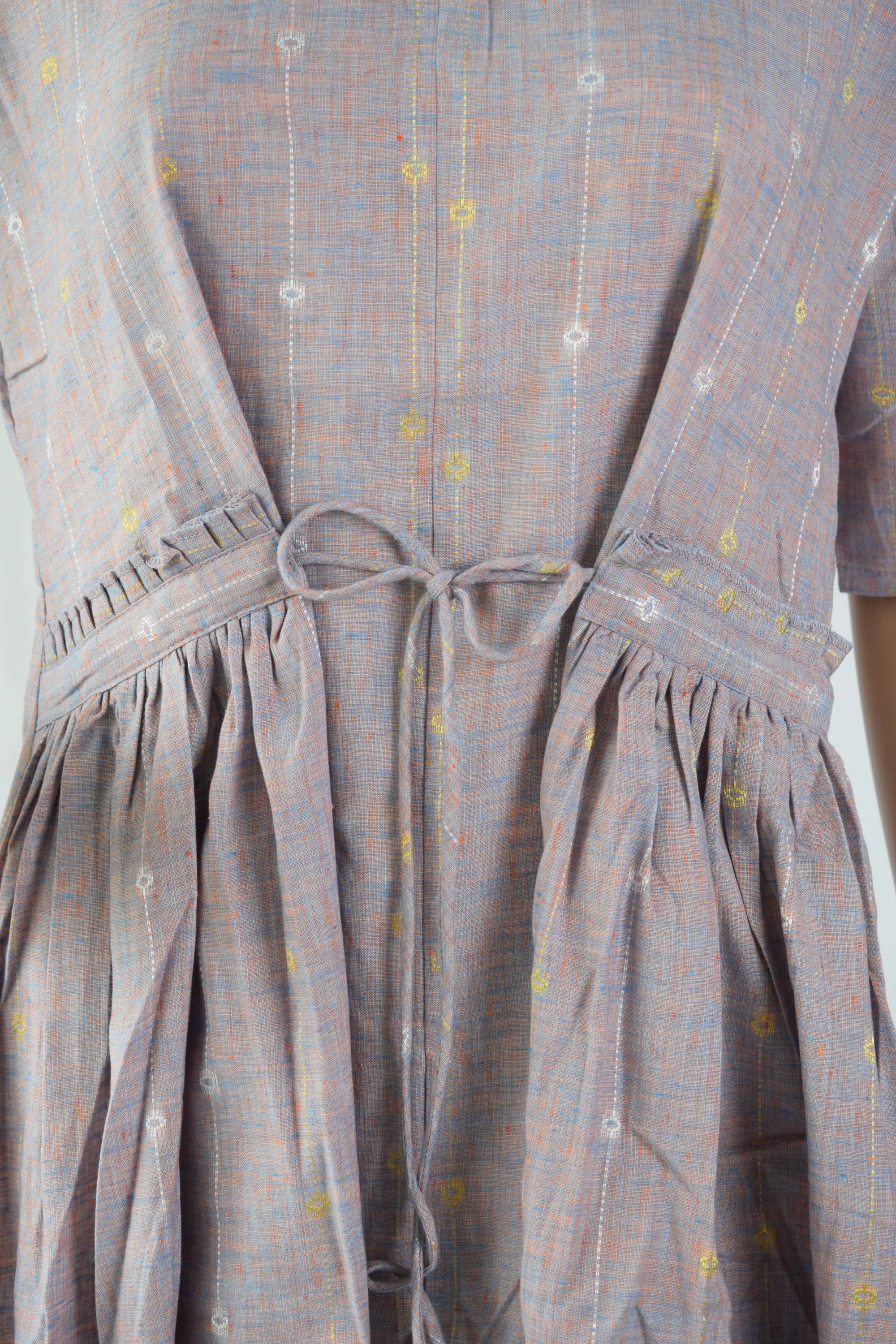 Pure Cotton Design Printed Midi Dress