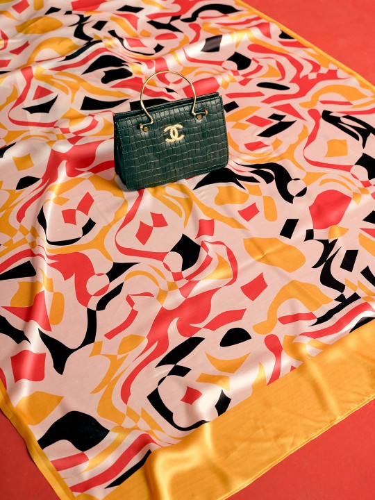 Digital Printed Satin Saree-8