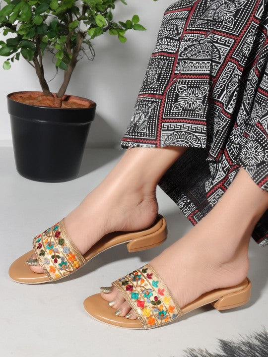 Embellished Block Heels