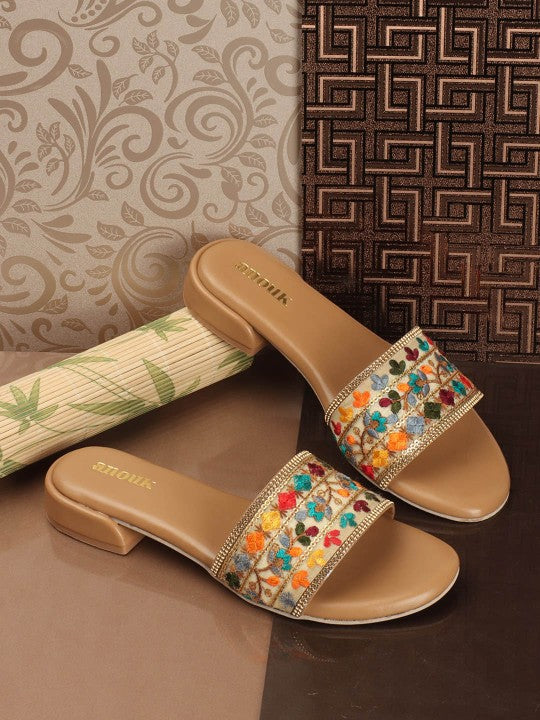 Embellished Block Heels