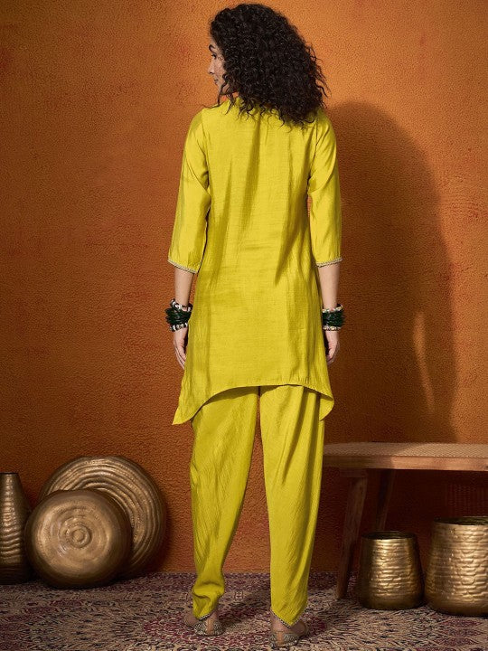 Embroidered Tunic With Trouser Co-Ords