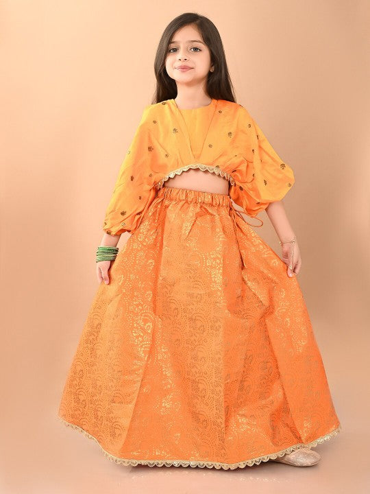 Girls Embellished Ready to Wear Lehenga Choli-1