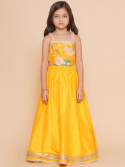 Girls Floral Printed Ready to Wear Lehenga & Blouse With Shrug