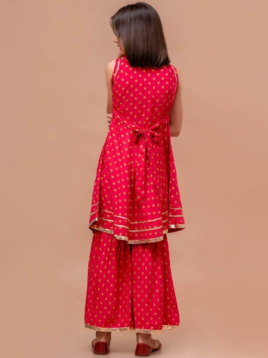 Girls Printed Kurta with Sharara-2