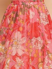 Girls Printed Zari Sequined Ready to Wear Lehenga & Blouse With Dupatta