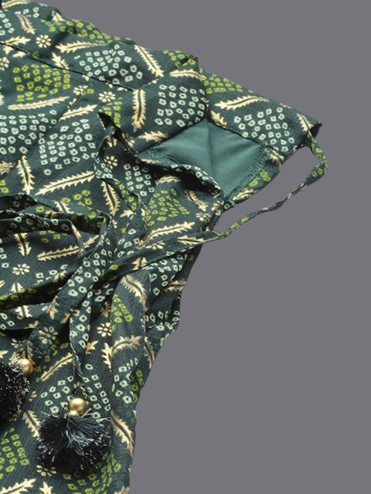 Ethnic Motifs Printed Flared Maxi Skirt-2
