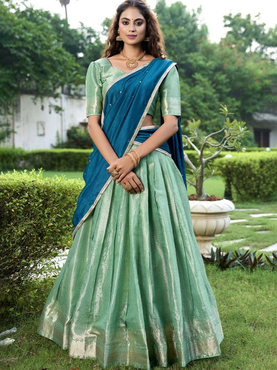 Ready to Wear Lehenga & Unstitched Blouse With Dupatta-1