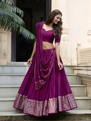 Embellished Ready to Wear Lehenga & Unstitched Blouse With Dupatta