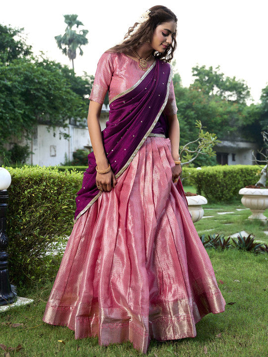 Ready to Wear Lehenga & Unstitched Blouse With Dupatta-7