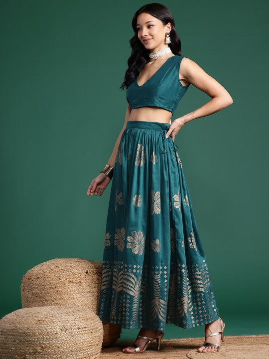 Printed Ready to Wear Lehenga & Blouse With Dupatta-10