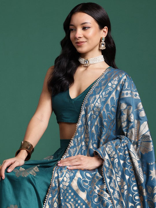Printed Ready to Wear Lehenga & Blouse With Dupatta-6