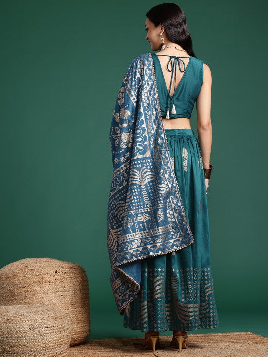 Printed Ready to Wear Lehenga & Blouse With Dupatta-9