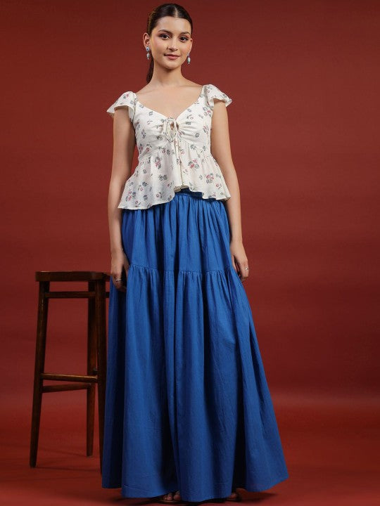 Flared Maxi Skirts-5