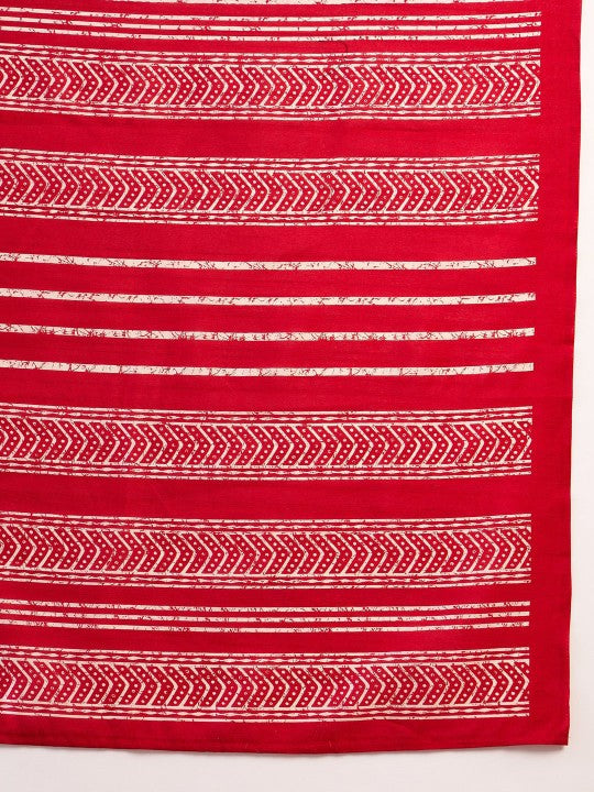 Ethnic Motifs Printed Dabu Saree-7