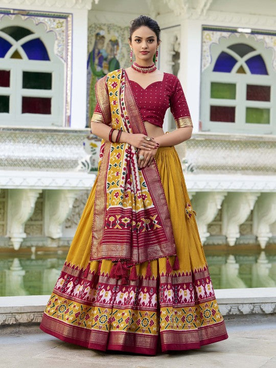 Navy Blue Ready to Wear Lehenga & Unstitched Blouse With Dupatta-6
