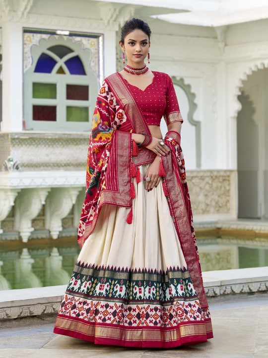 Navy Blue Ready to Wear Lehenga & Unstitched Blouse With Dupatta-7